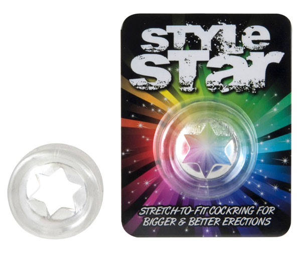 Прозрачное эрекционное кольцо STYLE STAR COCKRING