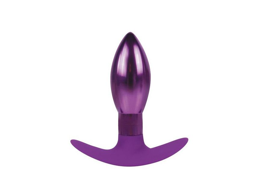 Каплевидная анальная втулка фиолетового цвета - 9,6 см.