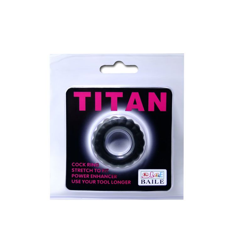 Эреционное кольцо с крупными ребрышками Titan