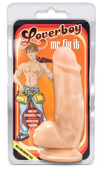 Телесный фаллоимитатор Mr. Fix it - 17,8 см.