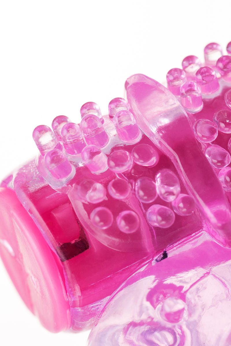 Розовое эрекционное виброкольцо из эластичного геля