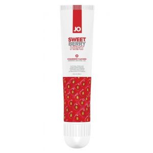 Стимулирующий клиторальный гель со вкусом клубники JO Sweet Berry Heat - 10 мл.