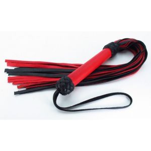 Черно-красная плеть с красной ручкой  Турецкие головы  - 57 см.